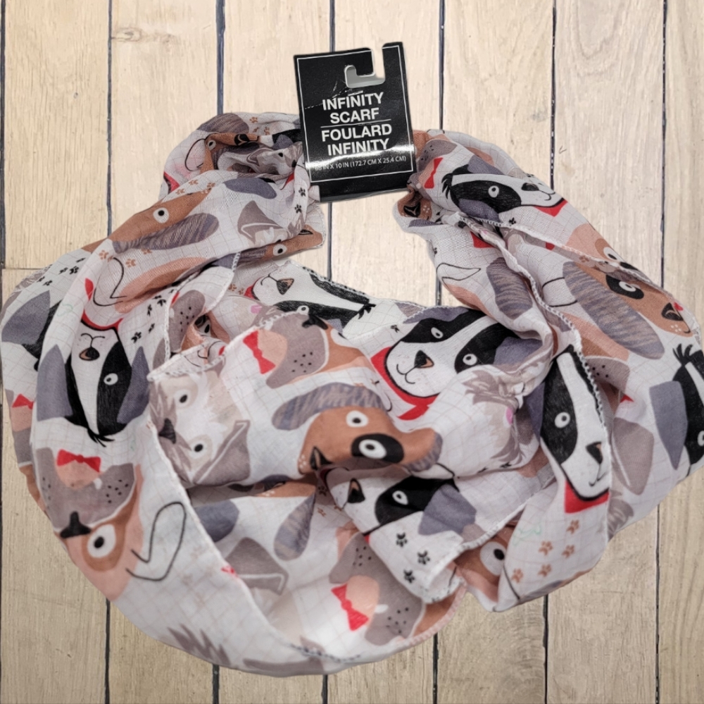 Dog Print Infinity Scarf